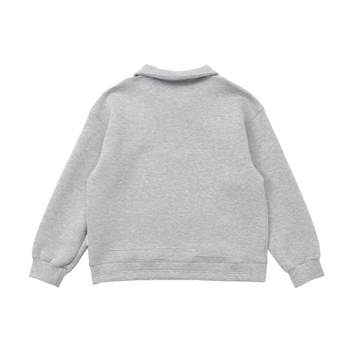 Spatty cot. Marshmallow Half zip Sweat (グレー)