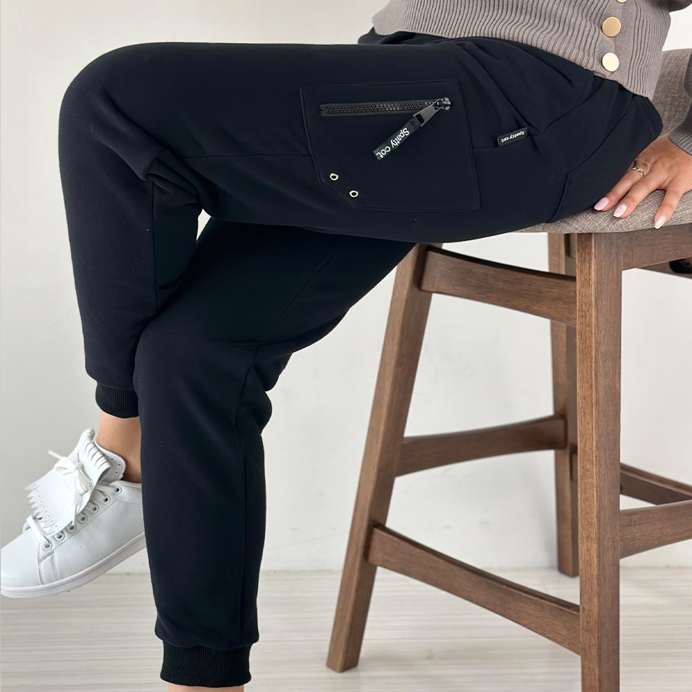 Spatty cot. Jogger pants