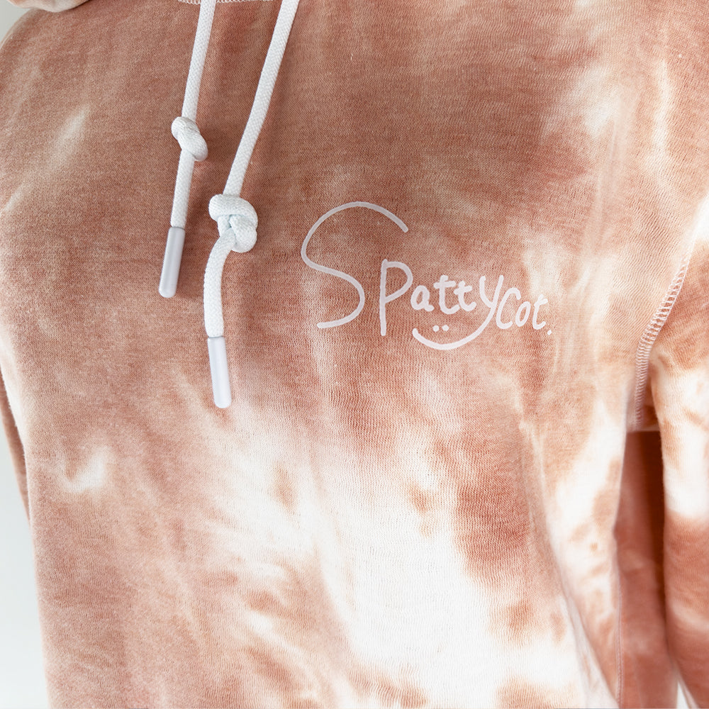 Spatty cot. Tie dye hoodie