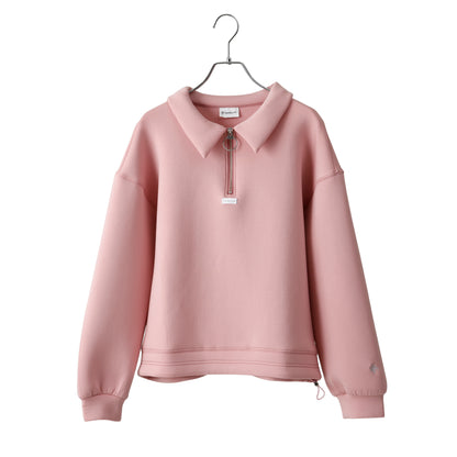 Spatty cot. Marshmallow Half zip Sweat（ピンク）