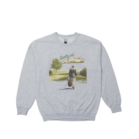 Spatty cot. Unisex Vintage Crew（グレー）