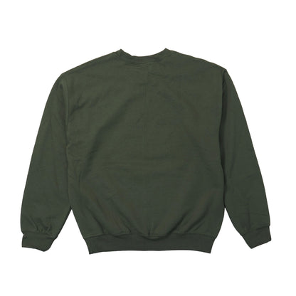 Spatty cot. Unisex Vintage Crew（カーキ）